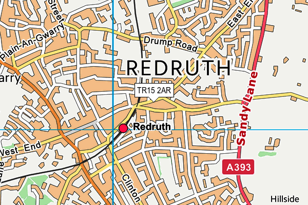 TR15 2AR map - OS VectorMap District (Ordnance Survey)