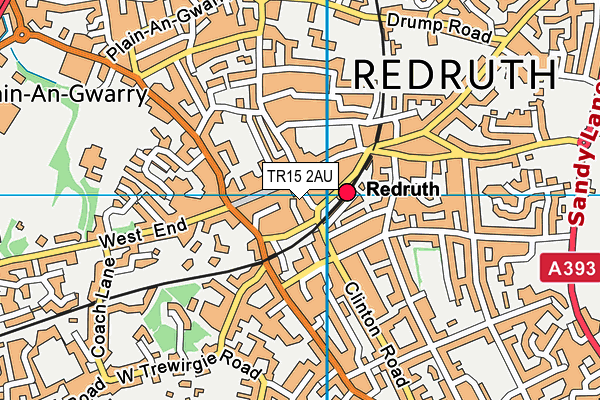 TR15 2AU map - OS VectorMap District (Ordnance Survey)