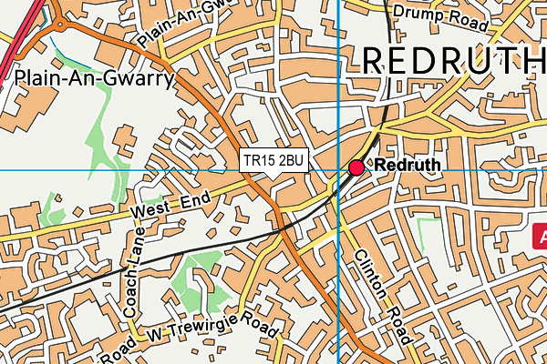 TR15 2BU map - OS VectorMap District (Ordnance Survey)