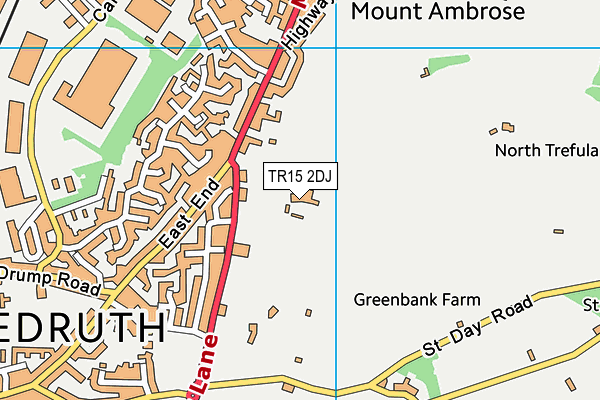 TR15 2DJ map - OS VectorMap District (Ordnance Survey)