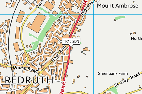 TR15 2DN map - OS VectorMap District (Ordnance Survey)