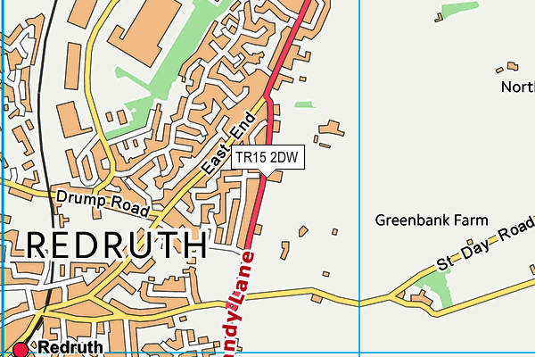 TR15 2DW map - OS VectorMap District (Ordnance Survey)