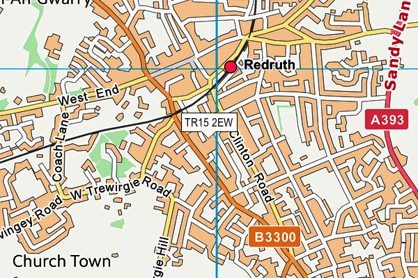 TR15 2EW map - OS VectorMap District (Ordnance Survey)