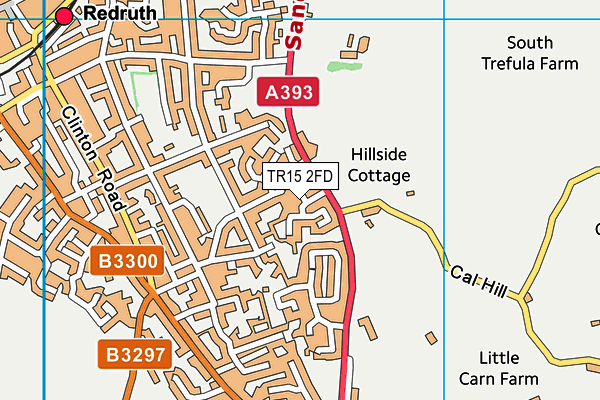 TR15 2FD map - OS VectorMap District (Ordnance Survey)