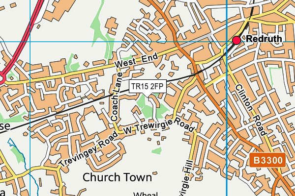 TR15 2FP map - OS VectorMap District (Ordnance Survey)