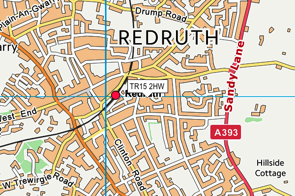 TR15 2HW map - OS VectorMap District (Ordnance Survey)