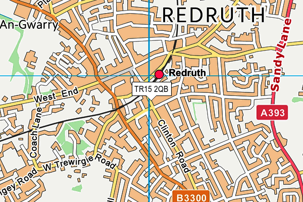 TR15 2QB map - OS VectorMap District (Ordnance Survey)