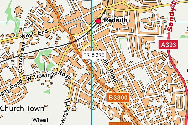 TR15 2RE map - OS VectorMap District (Ordnance Survey)