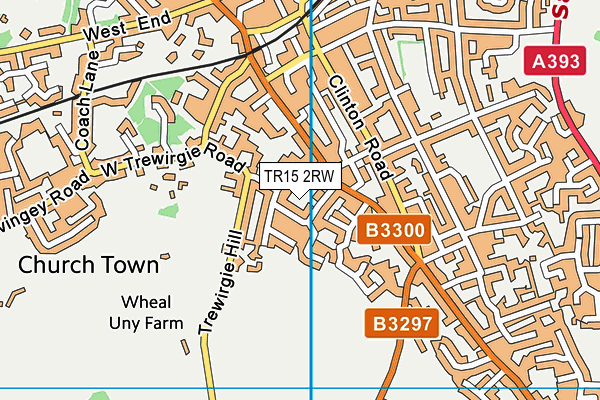 TR15 2RW map - OS VectorMap District (Ordnance Survey)