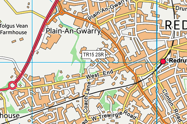 TR15 2SR map - OS VectorMap District (Ordnance Survey)