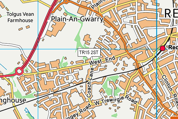 TR15 2ST map - OS VectorMap District (Ordnance Survey)