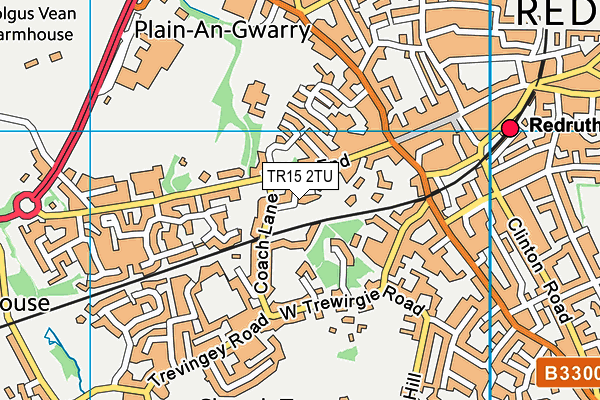 TR15 2TU map - OS VectorMap District (Ordnance Survey)