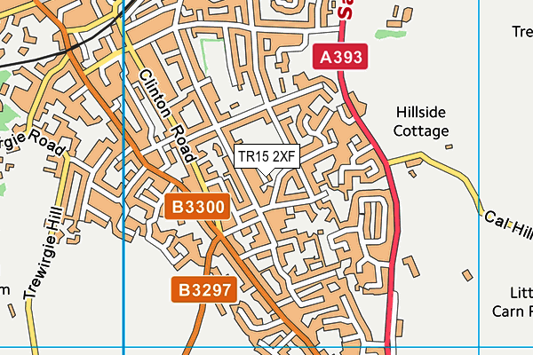 TR15 2XF map - OS VectorMap District (Ordnance Survey)