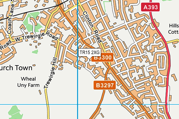 TR15 2XG map - OS VectorMap District (Ordnance Survey)