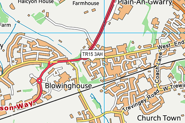 TR15 3AH map - OS VectorMap District (Ordnance Survey)