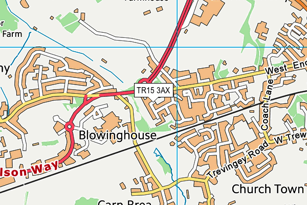 TR15 3AX map - OS VectorMap District (Ordnance Survey)