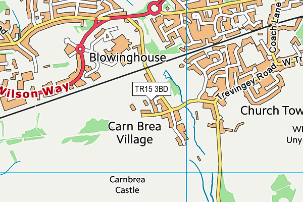 TR15 3BD map - OS VectorMap District (Ordnance Survey)