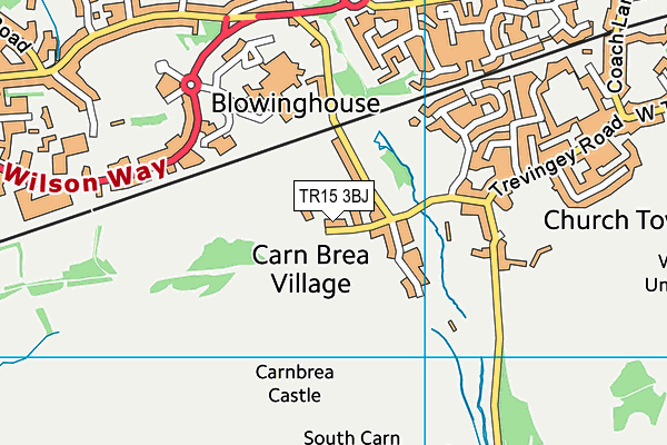 TR15 3BJ map - OS VectorMap District (Ordnance Survey)