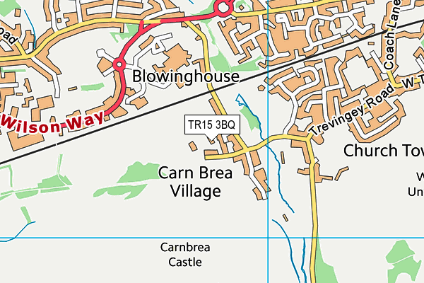 TR15 3BQ map - OS VectorMap District (Ordnance Survey)