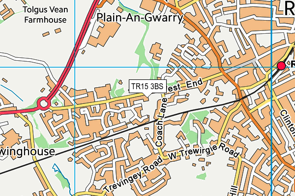 TR15 3BS map - OS VectorMap District (Ordnance Survey)
