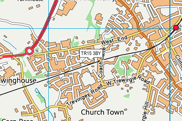 TR15 3BY map - OS VectorMap District (Ordnance Survey)
