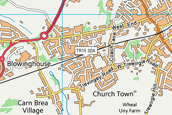 TR15 3DA map - OS VectorMap District (Ordnance Survey)