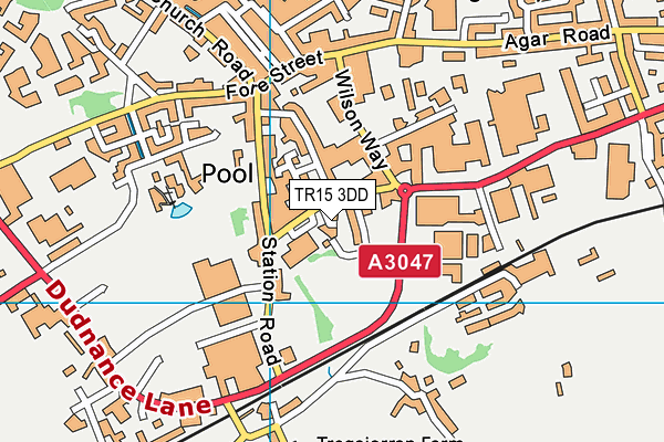 TR15 3DD map - OS VectorMap District (Ordnance Survey)