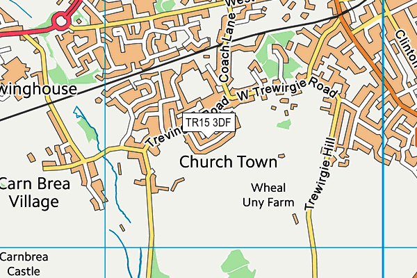 TR15 3DF map - OS VectorMap District (Ordnance Survey)