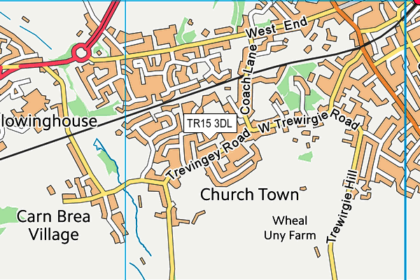 TR15 3DL map - OS VectorMap District (Ordnance Survey)