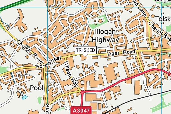 TR15 3ED map - OS VectorMap District (Ordnance Survey)