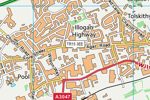 TR15 3EE map - OS VectorMap District (Ordnance Survey)