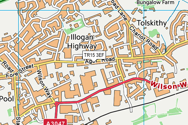 TR15 3EF map - OS VectorMap District (Ordnance Survey)