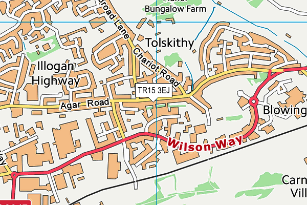 TR15 3EJ map - OS VectorMap District (Ordnance Survey)