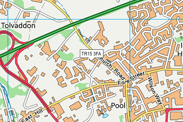 TR15 3FA map - OS VectorMap District (Ordnance Survey)