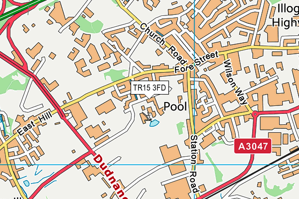 TR15 3FD map - OS VectorMap District (Ordnance Survey)