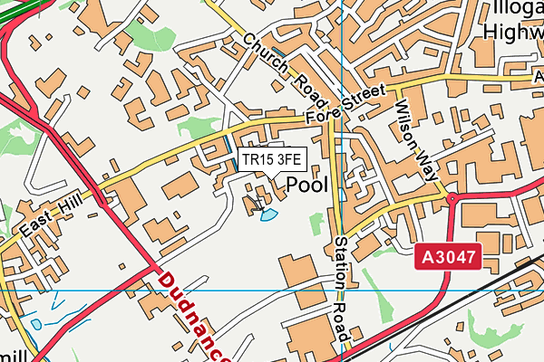 TR15 3FE map - OS VectorMap District (Ordnance Survey)