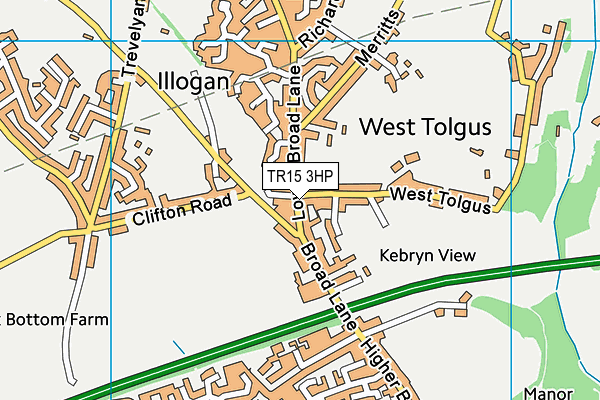 TR15 3HP map - OS VectorMap District (Ordnance Survey)