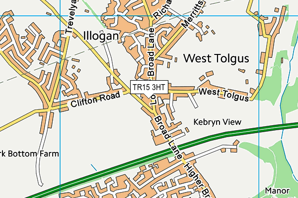 TR15 3HT map - OS VectorMap District (Ordnance Survey)