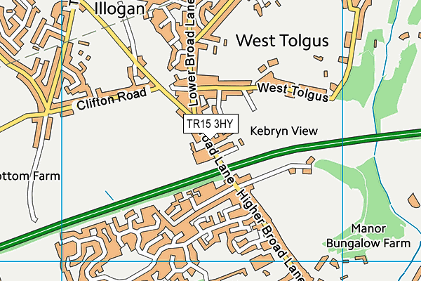 TR15 3HY map - OS VectorMap District (Ordnance Survey)