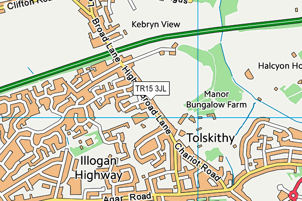 TR15 3JL map - OS VectorMap District (Ordnance Survey)