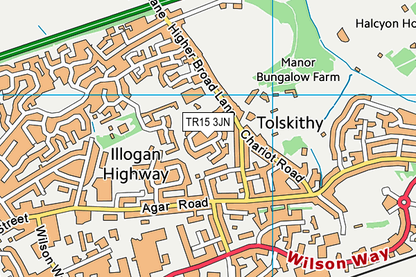 TR15 3JN map - OS VectorMap District (Ordnance Survey)