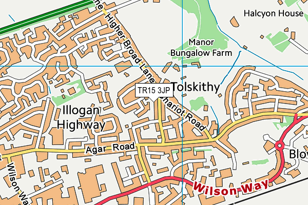 TR15 3JP map - OS VectorMap District (Ordnance Survey)