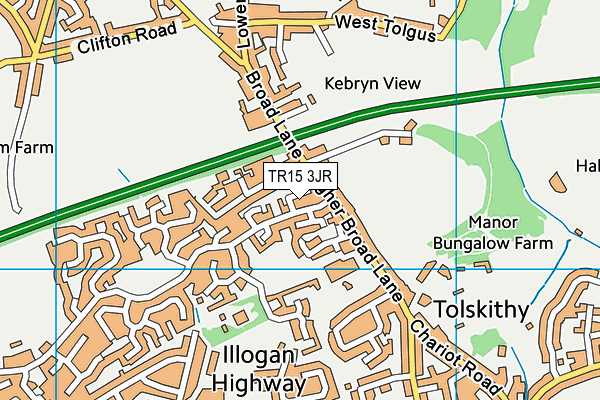 TR15 3JR map - OS VectorMap District (Ordnance Survey)