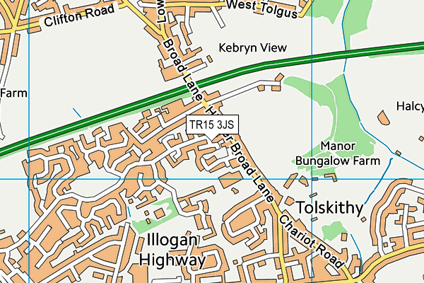 TR15 3JS map - OS VectorMap District (Ordnance Survey)