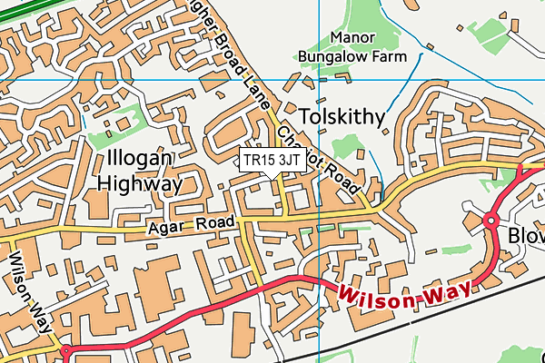 TR15 3JT map - OS VectorMap District (Ordnance Survey)