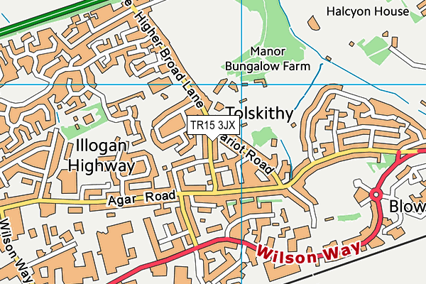 TR15 3JX map - OS VectorMap District (Ordnance Survey)