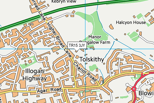 TR15 3JY map - OS VectorMap District (Ordnance Survey)