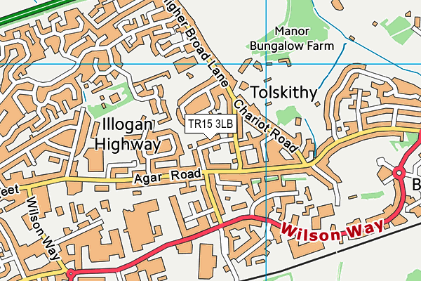 TR15 3LB map - OS VectorMap District (Ordnance Survey)