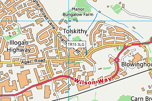 TR15 3LG map - OS VectorMap District (Ordnance Survey)