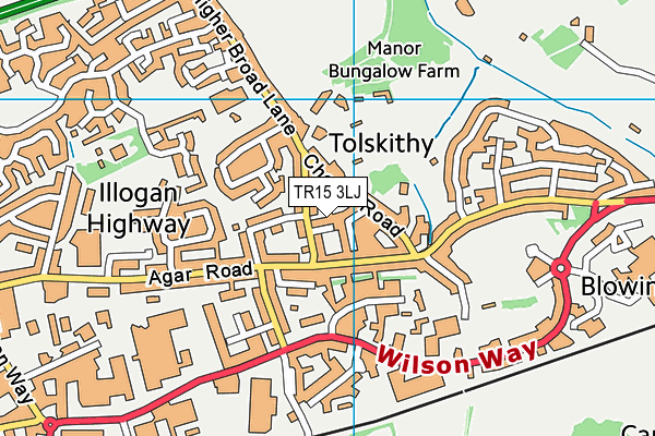TR15 3LJ map - OS VectorMap District (Ordnance Survey)